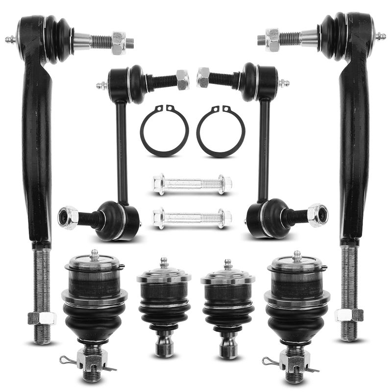 8x Front & Rear Bar End Link & Tie Rod End & Ball Joint for Buick Chevrolet GMC