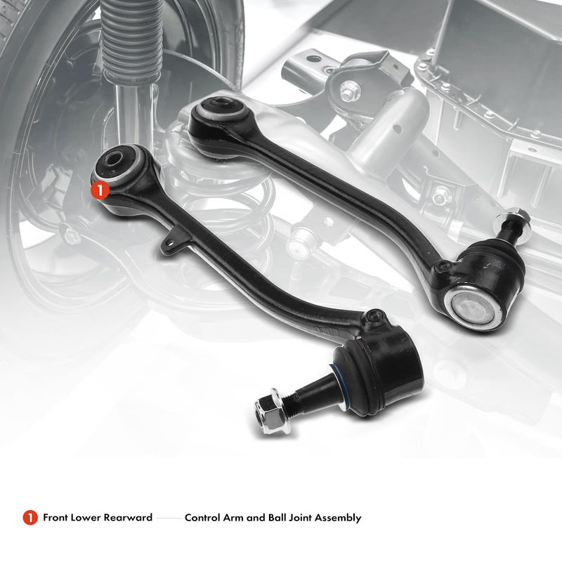 2x Front Lower Rearward Control Arm & Ball Joint Assembly for BMW X3 2004-2010
