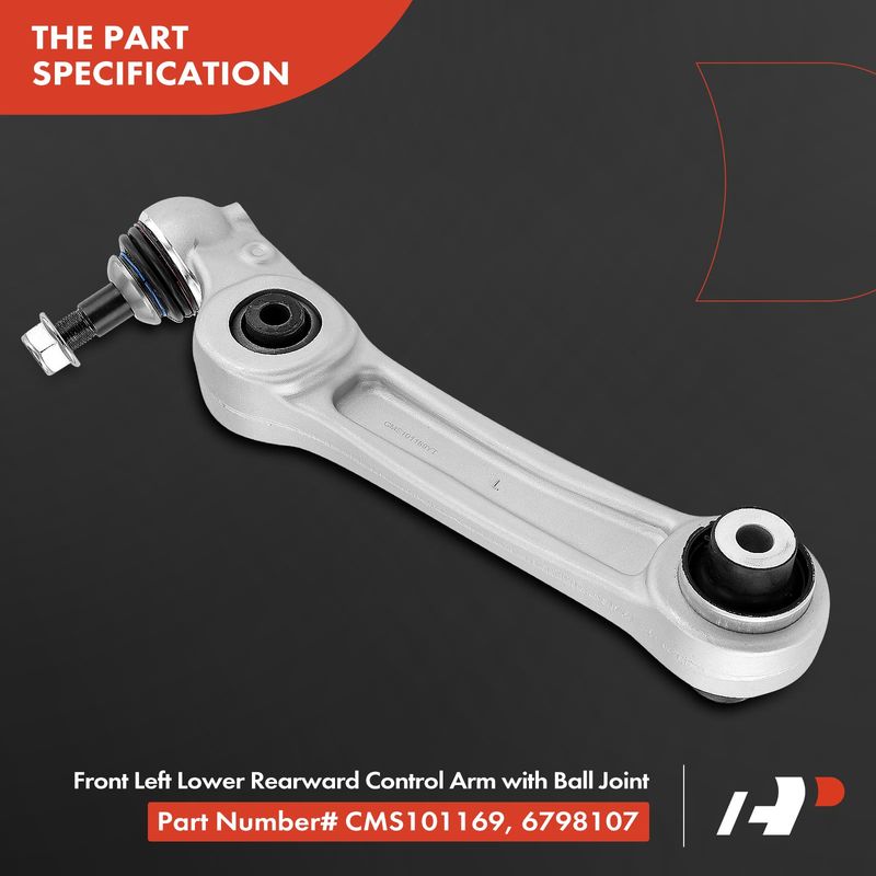 Front Left Lower Rearward Control Arm with Ball Joint for BMW F01 740i 2011-2015