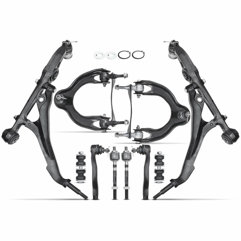 10x Front Control Arm with Ball Joint Tie Rod End for Honda Civic Civic del Sol