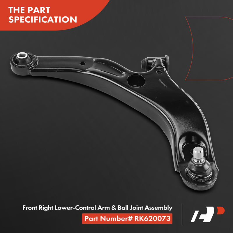 Front Right Lower Control Arm & Ball Joint Assembly for Mazda Protege 1999-2003