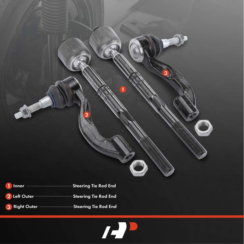4x Inner & Outer Steering Tie Rod End for Chevy Camaro Cadillac CT5 2020-2021