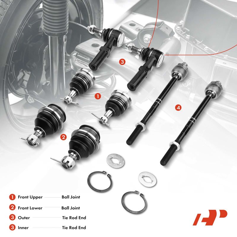 8x Front Tie Rod End & Ball Joint for Ford Explorer Sport Trac Mercury Mountaineer