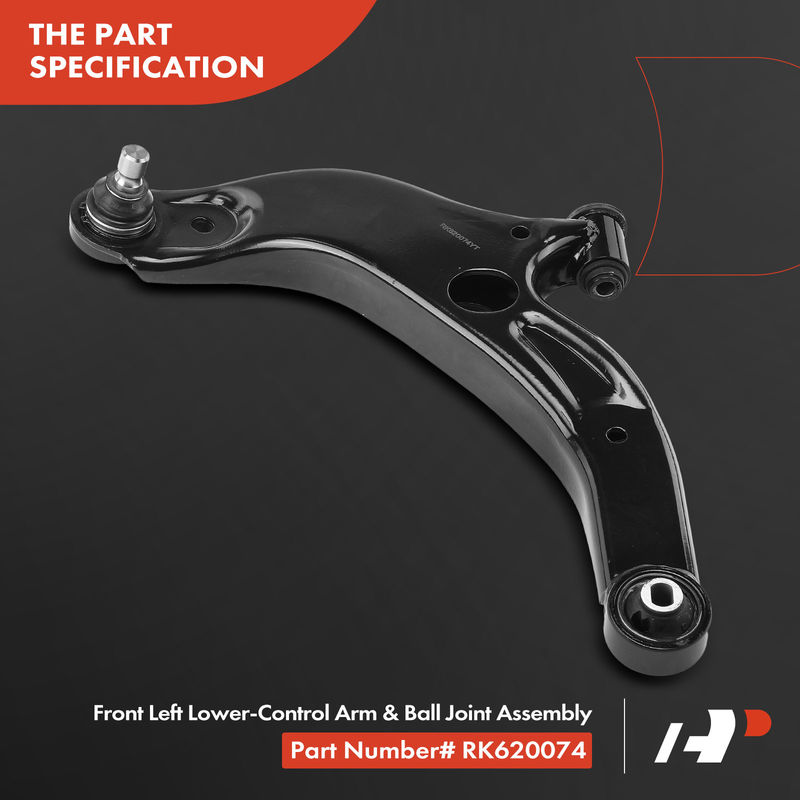 Front Left Lower Control Arm and Ball Joint Assembly for Mazda Protege 1999-2003