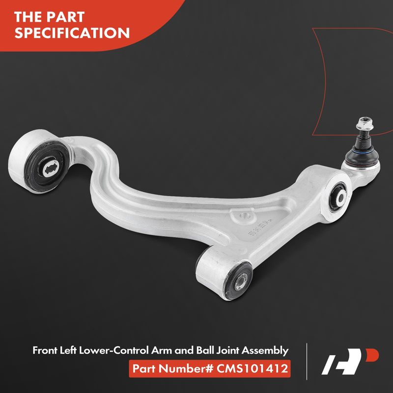 Front Left Lower Control Arm and Ball Joint Assembly for Porsche Panamera 10-14