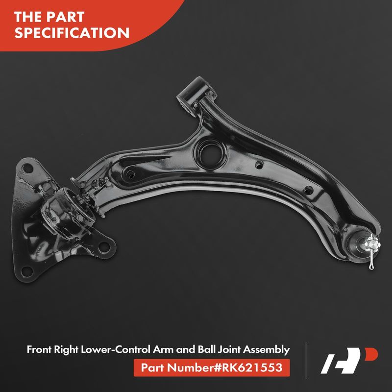 Front Right Lower Control Arm with Ball Joint for Honda Insight 10-11 Fit 1.5L