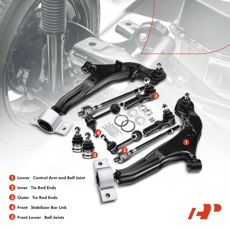10x Front Control Arm with Ball Joint Stabilizer Bar Link for INFINITI I30 Maxima