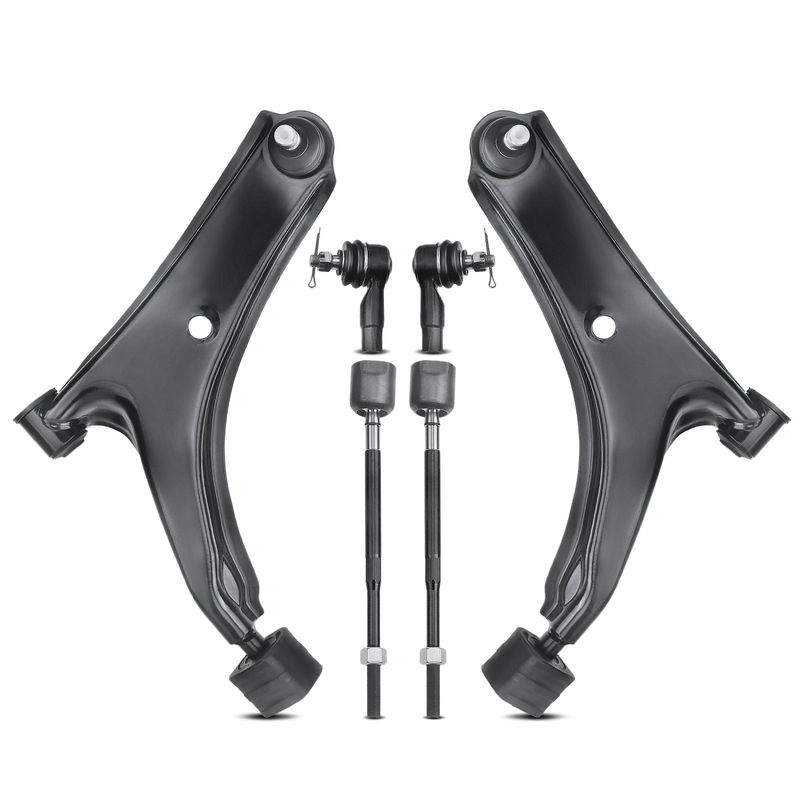 6x Front Lower Control Arm with Ball Joint Tie Rod End for Geo Metro Suzuki Swift