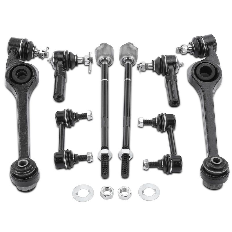 8x Control Arm with Ball Joint Sway Bar Link Tie Rod End for Saturn SC SL SW1