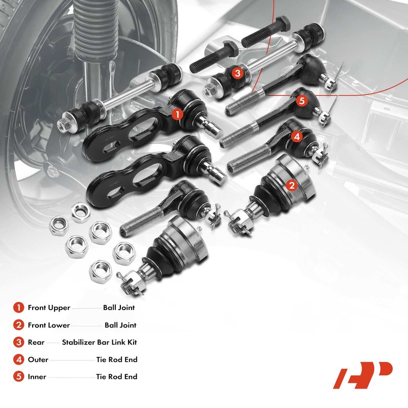 10x Sway Bar Link & Ball Joint & Tie Rod for Ford Crown Victoria Lincoln 95-02