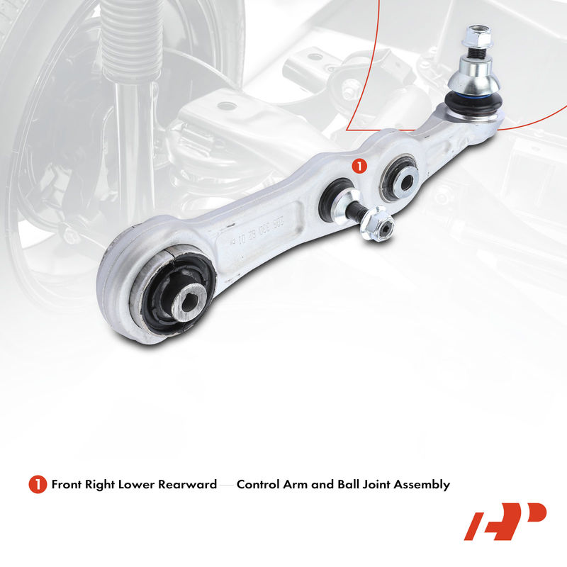 Front Right Lower Rearward Control Arm for Mercedes-Benz C300 2015-2018 RWD