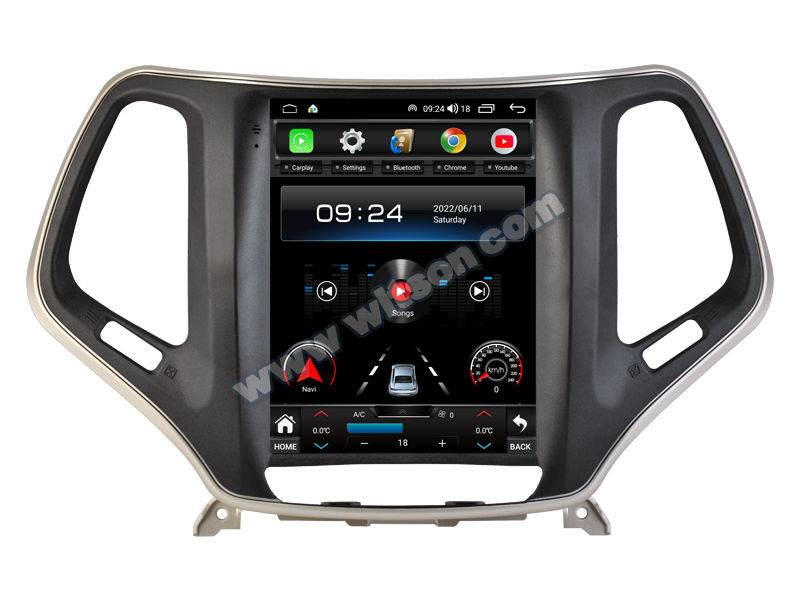 9.7'' Tesla Vertical Screen For Jeep Cherokee 5 KL  2014-2018 Android Car Multimedia Player(THB/THV1834)