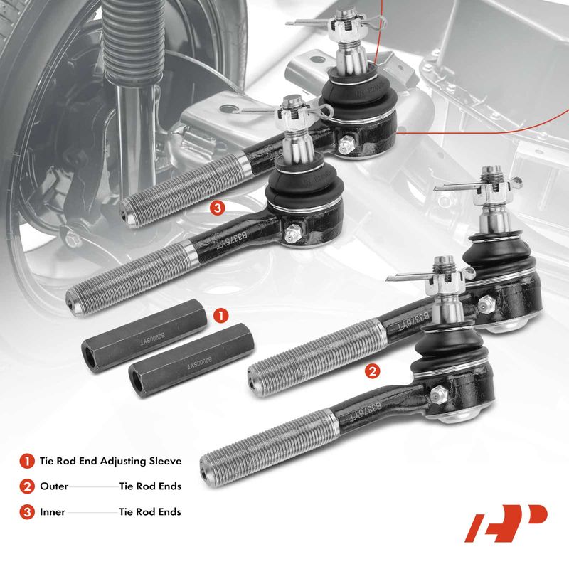 6x Inner & Outer Tie Rod End Kit for Nissan Pickup 95-97 Pathfinder 93-95 D21
