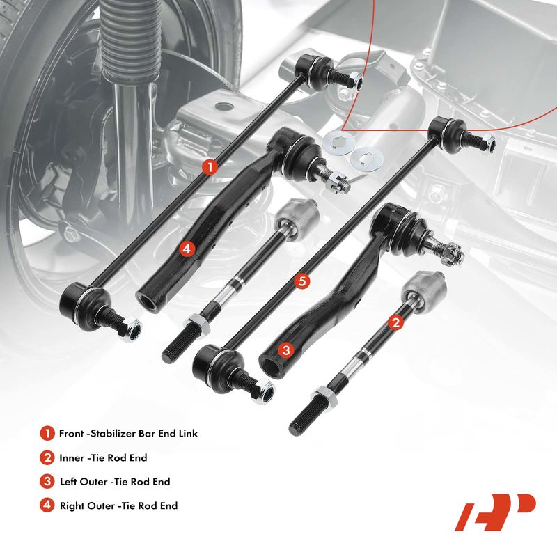6x Front Stabilizer Bar End Link Tie Rod End for Toyota Yaris 2006 2007 2008