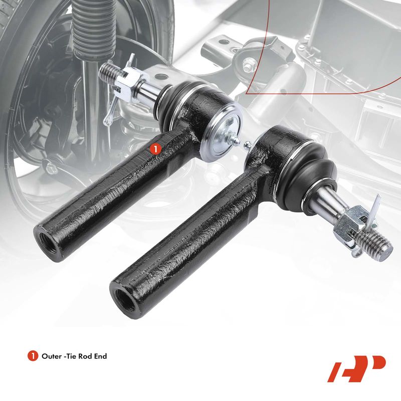 2x Front Outer Tie Rod End for Chevrolet Silverado 1500 Suburban GMC Yukon 15-20
