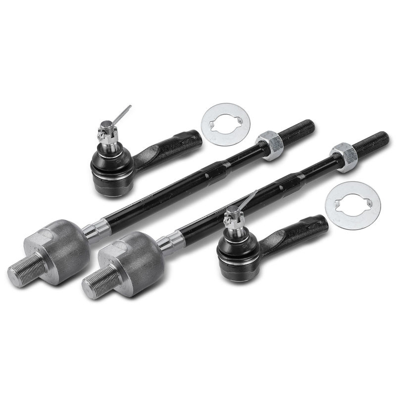 4x Inner & Outer Tie Rod End for Nissan 240SX 1989-1994 Multi Sentra Pulsar NX