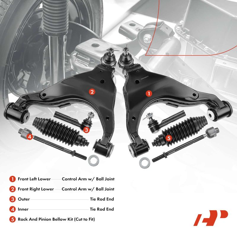 8x Front Lower Control Arm Tie Rod End for Lexus GX470 Toyota 4Runner 2003-2009