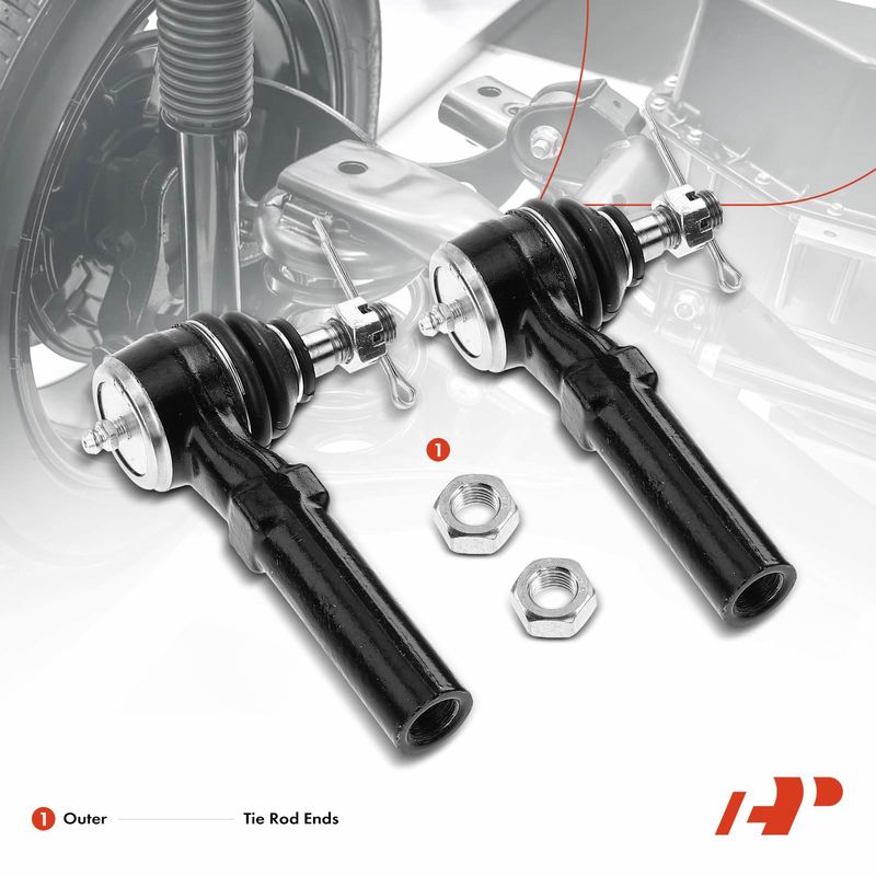 2x Outer Tie Rod Ends for Chrysler Town & Country 82-95 Dodge Plymouth 78-95