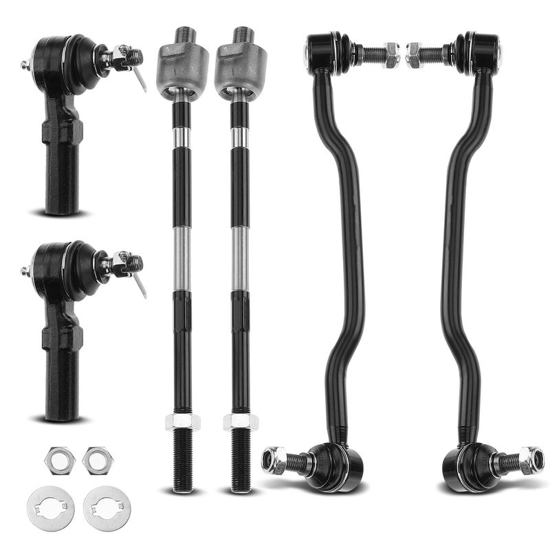 6x Front Stabilizer Bar End Links and Tie Rod Ends for Nissan Altima Maxima 3.5L