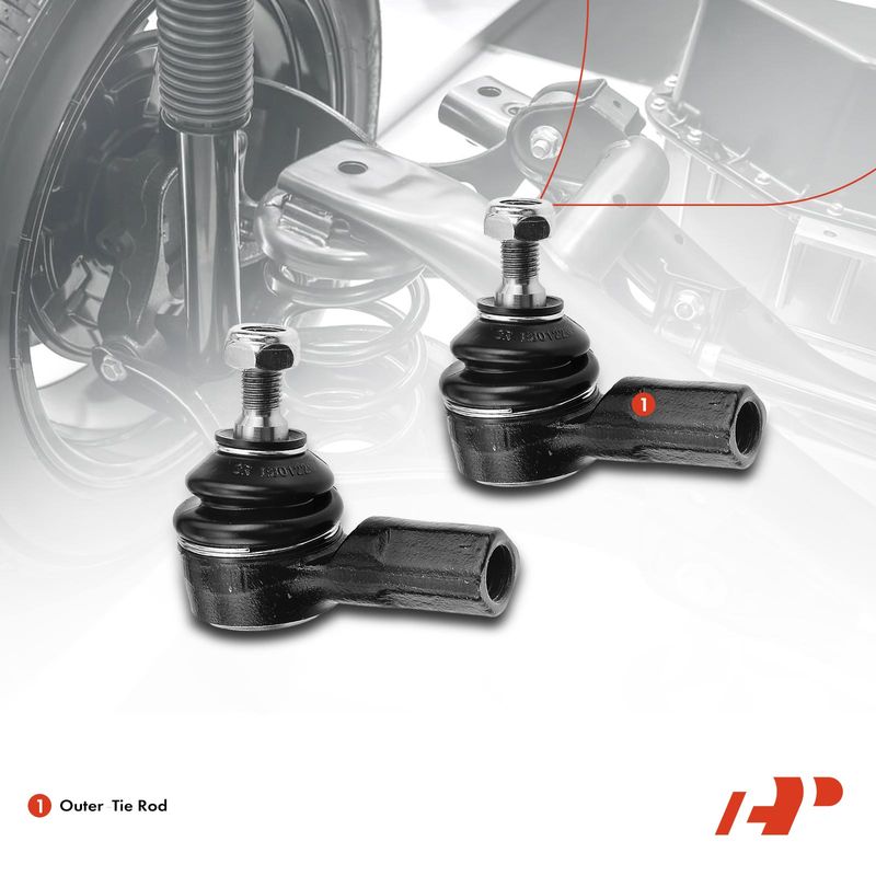 2x Outer Steering Tie Rod Ends for Honda Civic 01-05 CR-V 02-06 Acura EL 01-05