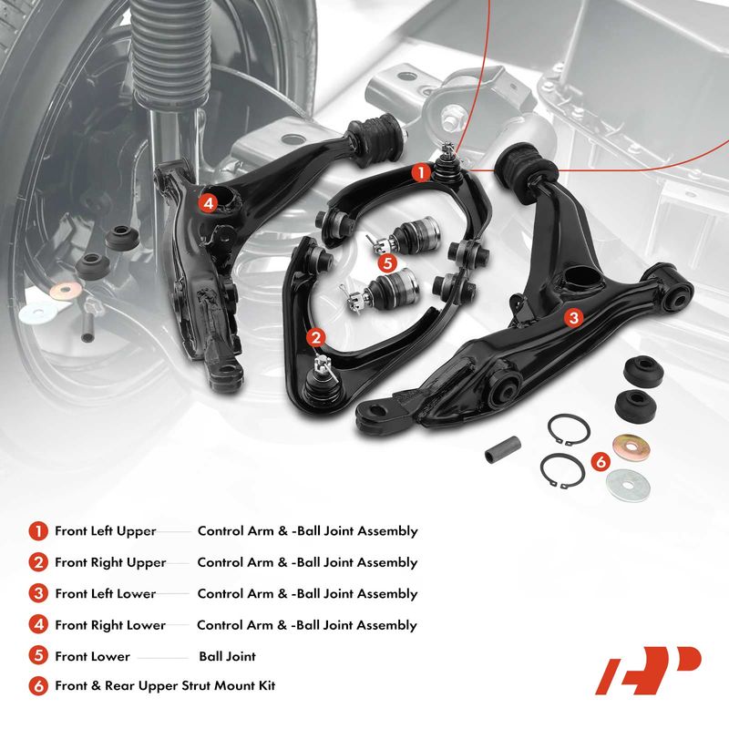 8x Front Control Arm with Ball Joint kit for Honda CR-V CRV 2007-2014 L4 2.0L