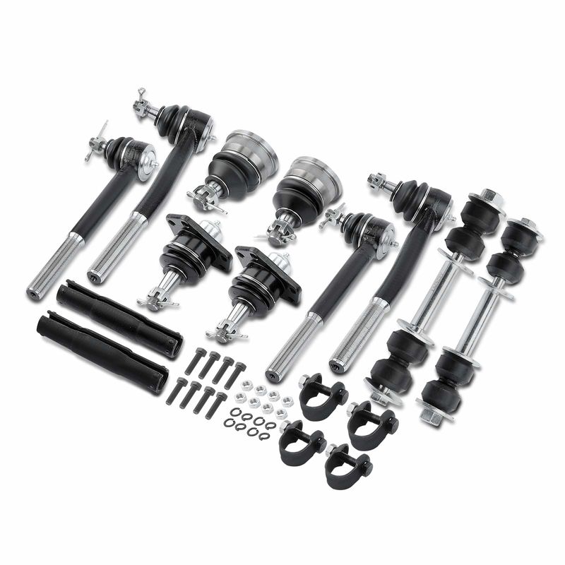 12x Stabilizer Bar Link & Tie Rod End & Ball Joint kit for Cadillac Chevy GMC