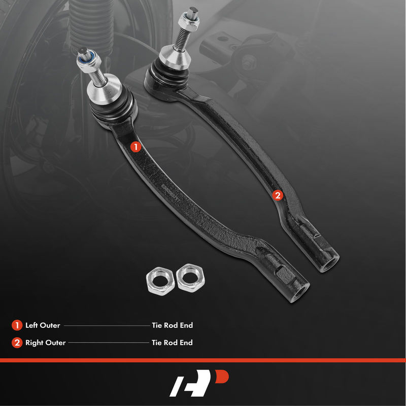 2x Outer Tie Rod End for Volvo V70 XC90 2003-2014 XC70 2003-2007