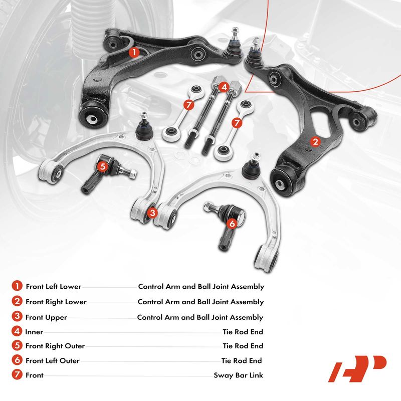 10x Control Arm Sway Bar Link Tie Rod End for VW Touareg 2004-2009 Porsche