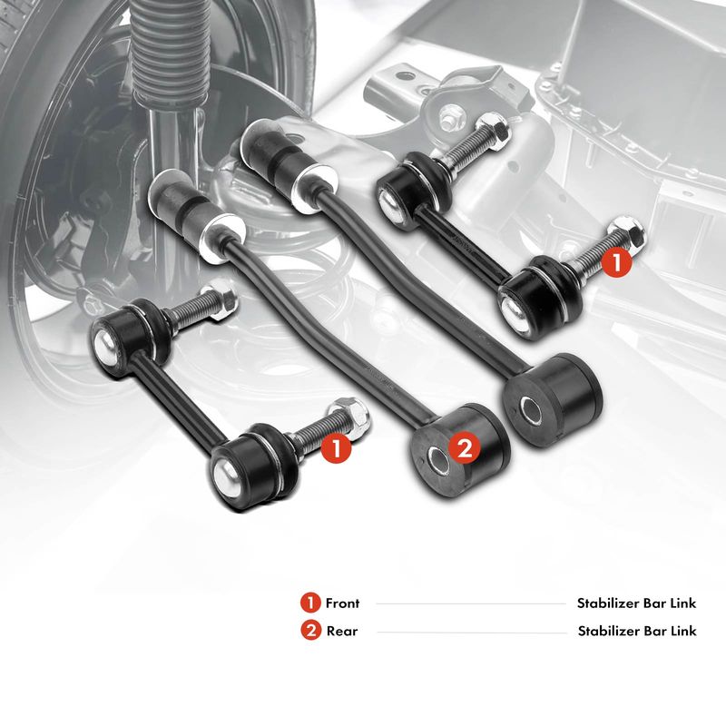 4x Front & Rear Stabilizer Bar Link for Ford E-150 E-250 E-350 Super Duty