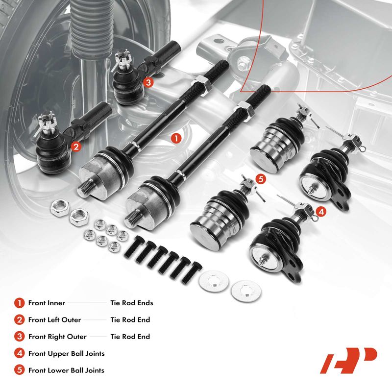 8x Front Inner & Outer Tie Rod Ends Ball Joints for Dodge Dakota 97-99 Durango