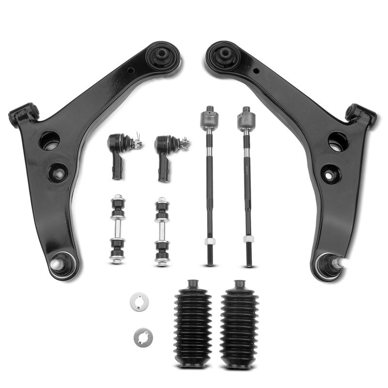 10x Front Control Arm with Ball Joint Sway Bar Link for Mitsubishi Lancer 03-07