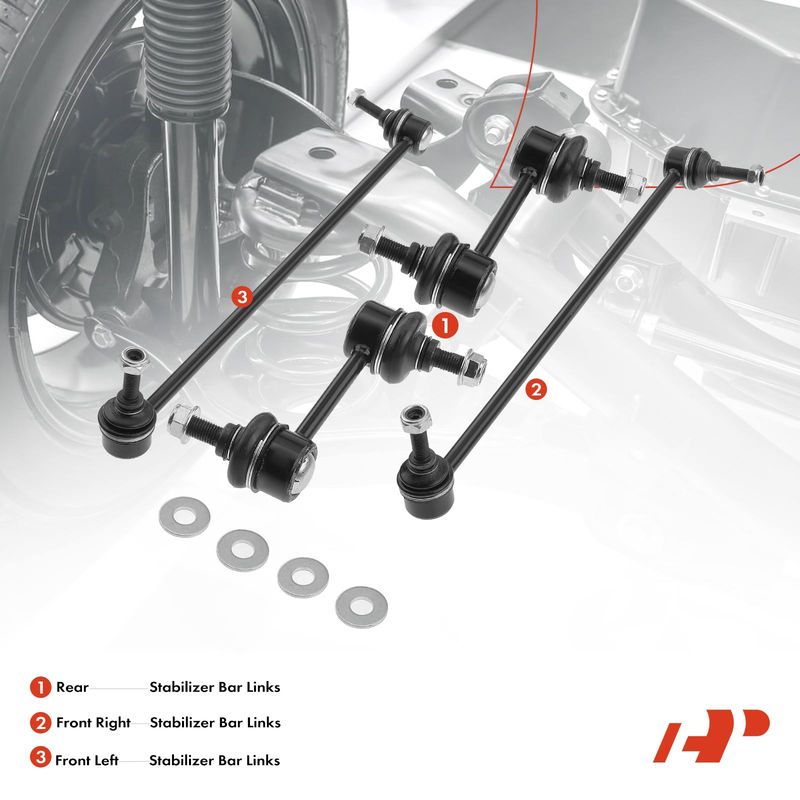 4x Front & Rear Stabilizer Bar Links for Chevrolet Camaro 2010-2013 3.6L 6.2L