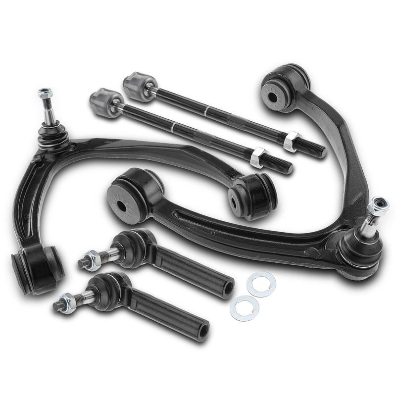 6x Front Upper Control Arm & Inner Outer Tie Rod End for Cadillac Chevrolet GMC