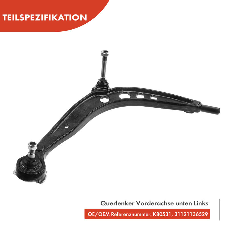 4x Front Control Arm with Ball Joint Sway Bar Link for BMW 318i 92-99 320i 325i Z3