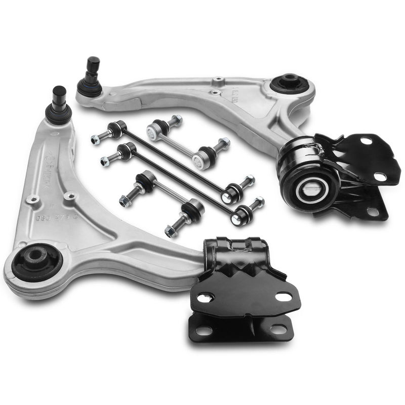 6x Front & Rear Control Arm with Ball Joint Stabilizer Bar Link for Lincoln MKZ