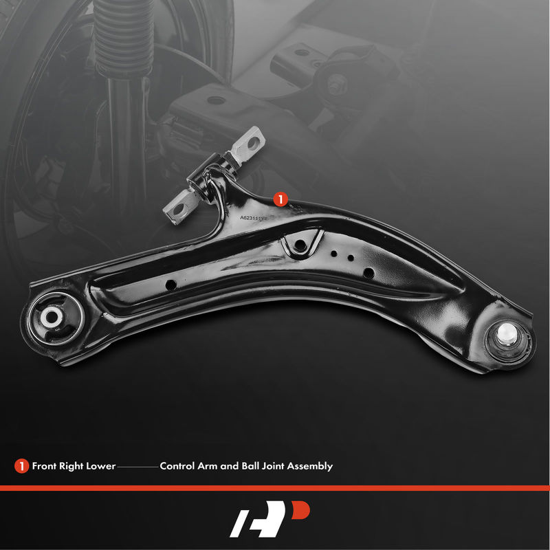 Front Right Lower Control Arm & Ball Joint Assembly for Nissan Rogue Rogue Sport
