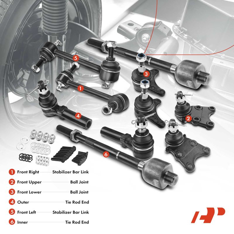 10x Front Stabilizer Bar Link with Ball Joint for Chevrolet Colorado GMC 04-06