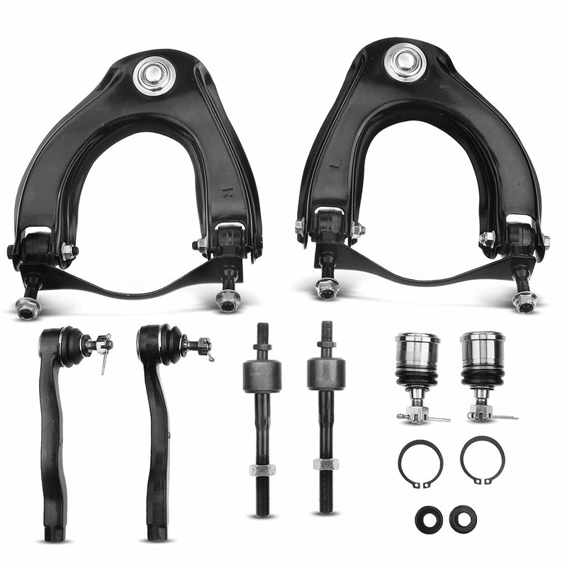 8x Front Control Arm with Ball Joint & Tie Rod End Assy for Honda Civic CRX 88-91