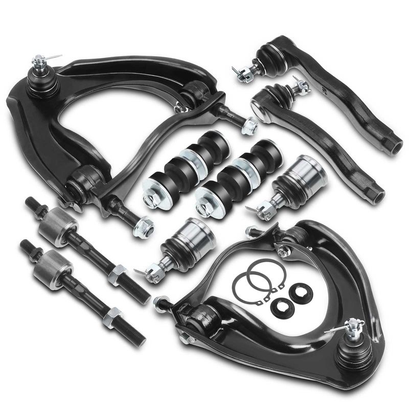 10x Front Control Arm with Ball Joint Sway Bar Link Tie Rod End for Honda Civic