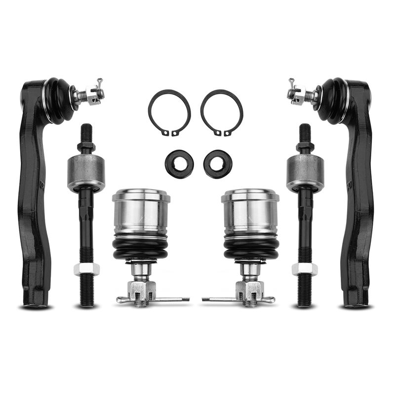 6x Inner & Outer Tie Rod Ends Kit with Ball Joints for Honda Civic CRX 1988-1991