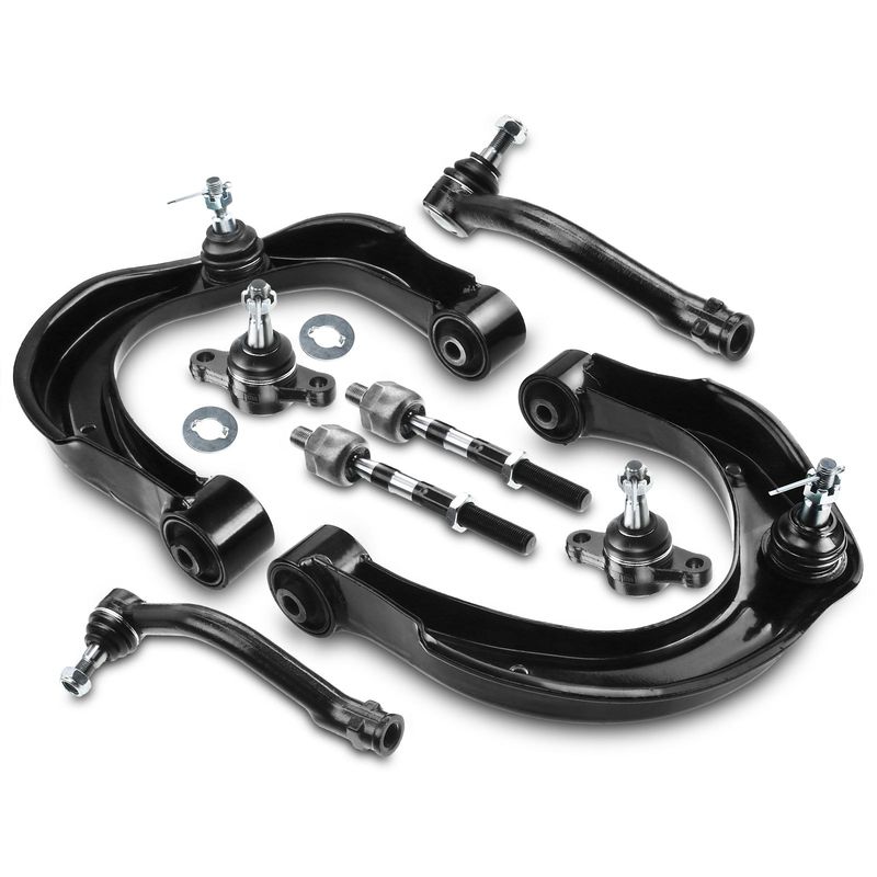 8x Front Control Arm with Ball Joints Tie Rod Ends for Hyundai Azera Sonata