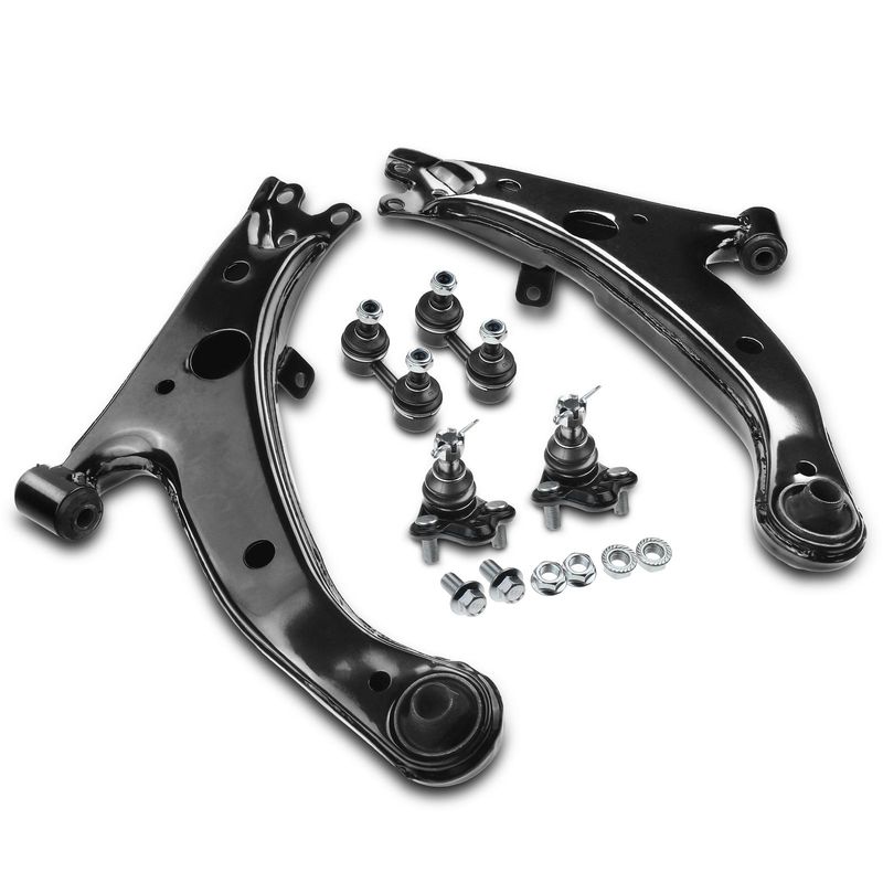 6x Front Lower Control Arm & Ball Joint & Sway Bar Link for Toyota Corolla 96-02