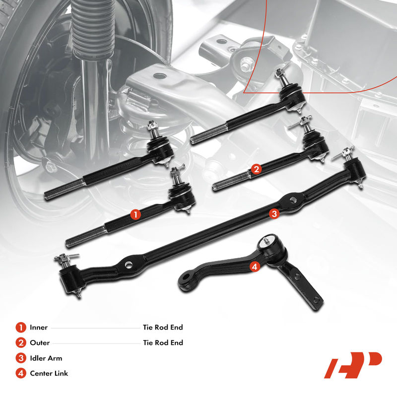 6x Inner & Outer Tie Rod End Kit for Chevy Malibu GMC Buick Century Pontiac Olds