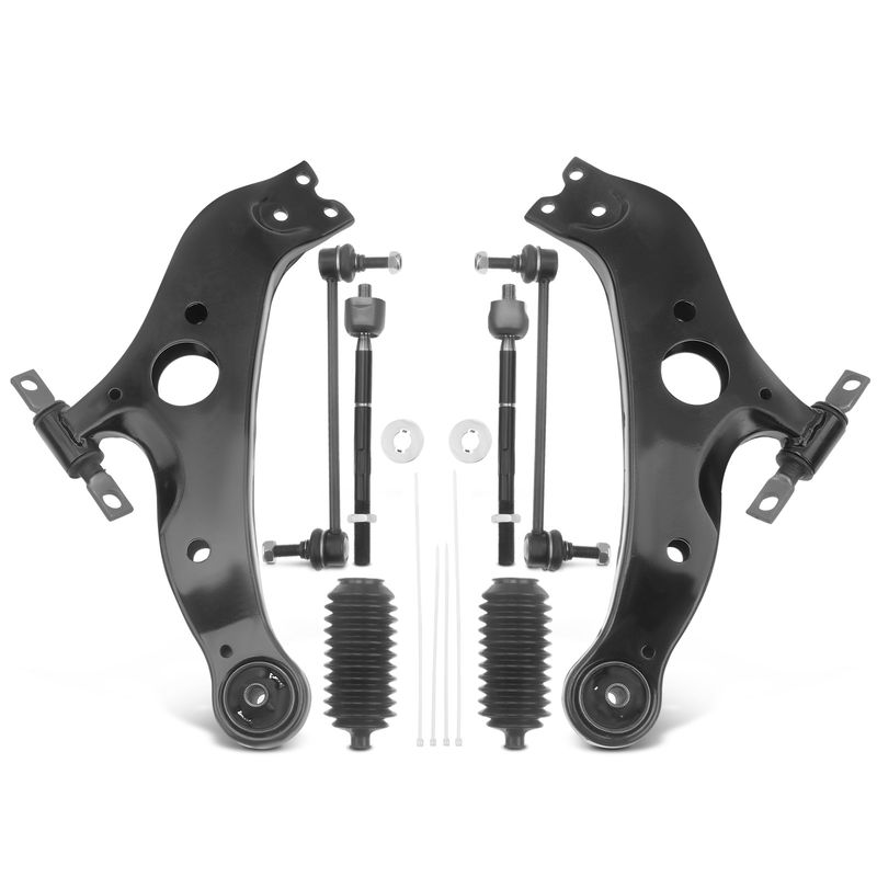 8x Front Control Arm Stabilizer Bar Link & Tie Rod End for Toyota Sienna 04-10