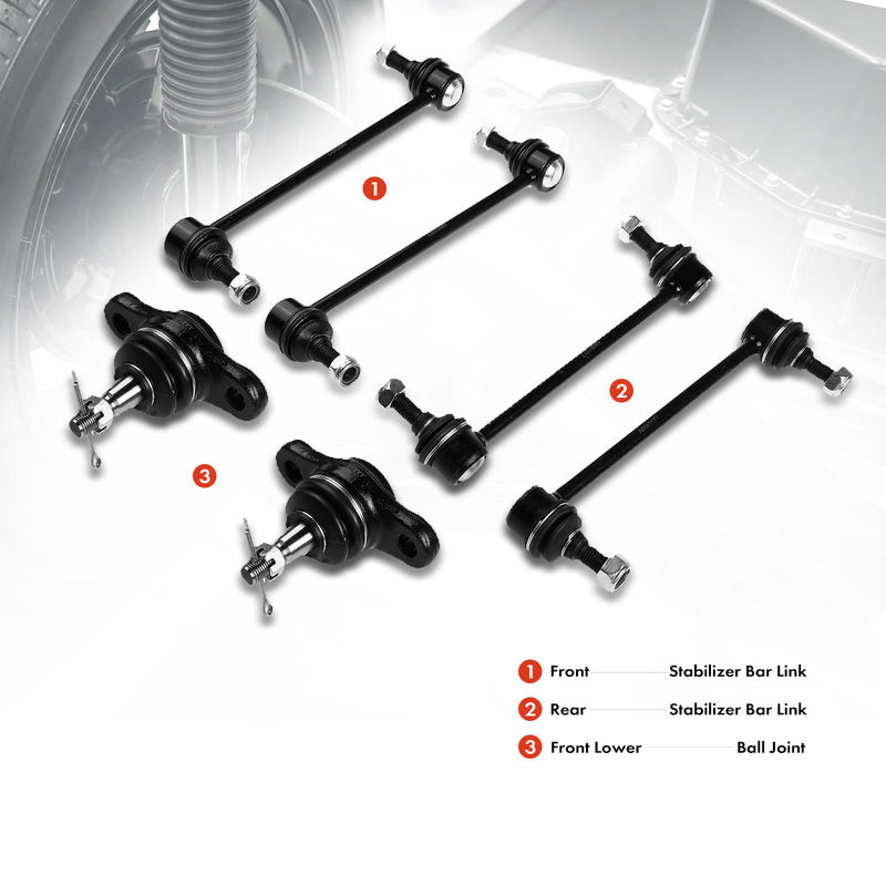 6x Front & Rear Stabilizer Bar Link with Ball Joint for Hyundai Tucson Kia