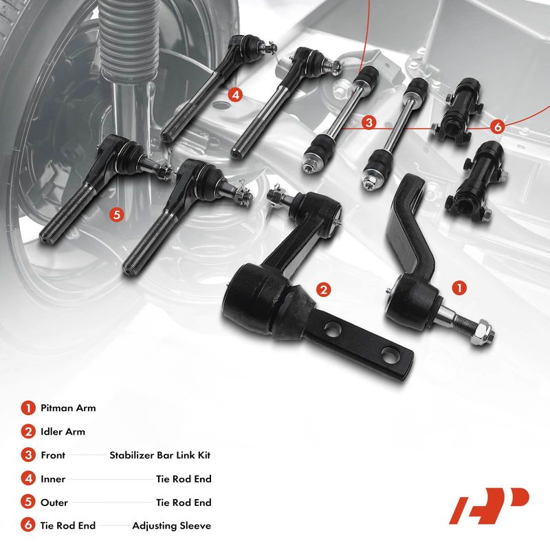 10x Front Stabilizer Bar Link Tie Rod End for Dodge Ram 1500 2500 3500 2000-2002