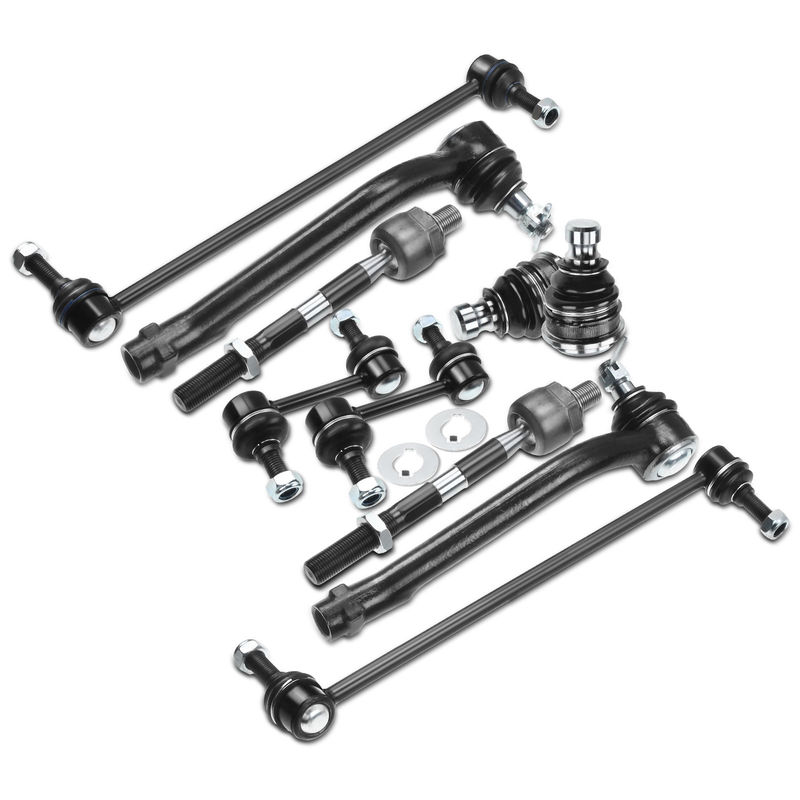 10x Front & Rear Bar Links & Tie Rod Ends & Ball Joints for Hyundai Santa Fe