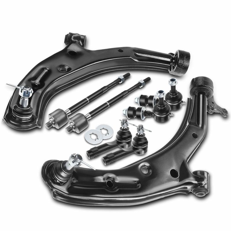 8x Front Control Arm Ball Joint Stabilizer Bar Link Tie Rod End for Nissan Sentra