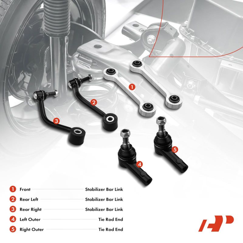 6x Front & Rear Sway Bar Link Tie Rod End for Audi Q7 07-15 Volkswagen Touareg