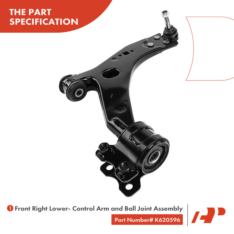 6x Front Control Arm with Ball Joint Tie Rod End for Volvo S40 04-06 V50 C70